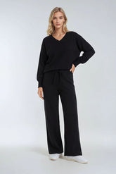 V-Neck Sweater & Wide-Leg Pant Set | Forever 21 Women