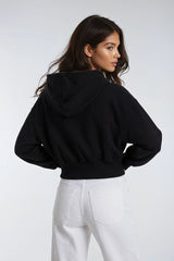 Cropped Lace-Lined Hood & Embroidered-Bow Hoodie | Forever 21 Women