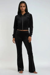 Velour Zip-Front Hoodie & Pant Set | Forever 21 Women