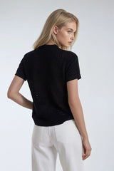 Short-Sleeve Crochet Collared Sweater Top | Forever 21 Women