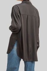 Oversized Satin Button-Up Shirt | Forever 21 Women