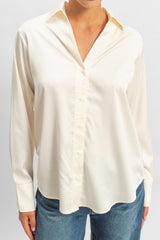 Satin Button-Front Shirt | Forever 21 Women