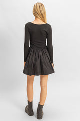Scoop-Neck Mini Skater Dress | Forever 21 Women