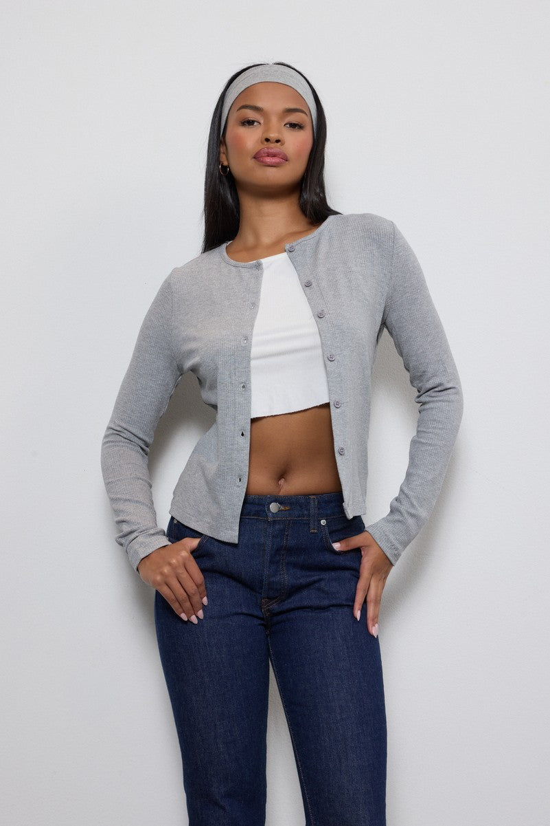 Ribbed Button-Front Cardigan Top | Forever 21 Women
