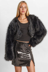 Faux Fur Cropped Jacket | Forever 21 Women