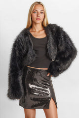 Faux Fur Cropped Jacket | Forever 21 Women