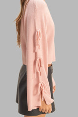 Tie-Sleeve Cropped Sweater Top | Forever 21 Women