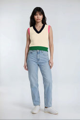 Colorblock V-Neck Sweater Vest | Forever 21 Women