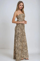 Satin Leopard Print Maxi Dress | Forever 21 Women