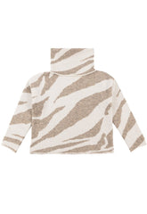Zebra Print Cropped Turtleneck Sweater | Forever 21 Women