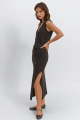 Button-Front Vest & Maxi Skirt Sweater Set | Forever 21 Women