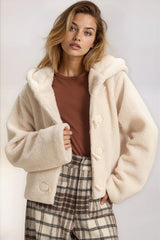 Hooded Sherpa Toggle Jacket | Forever 21 Women