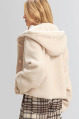 Hooded Sherpa Toggle Jacket | Forever 21 Women