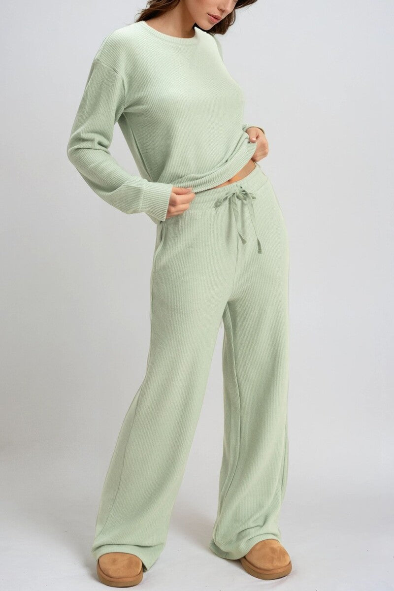 Waffle Knit Wide-Leg Pants | Forever 21 Women