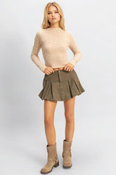 Twill Pleated Balloon Mini Skirt | Forever 21 Women
