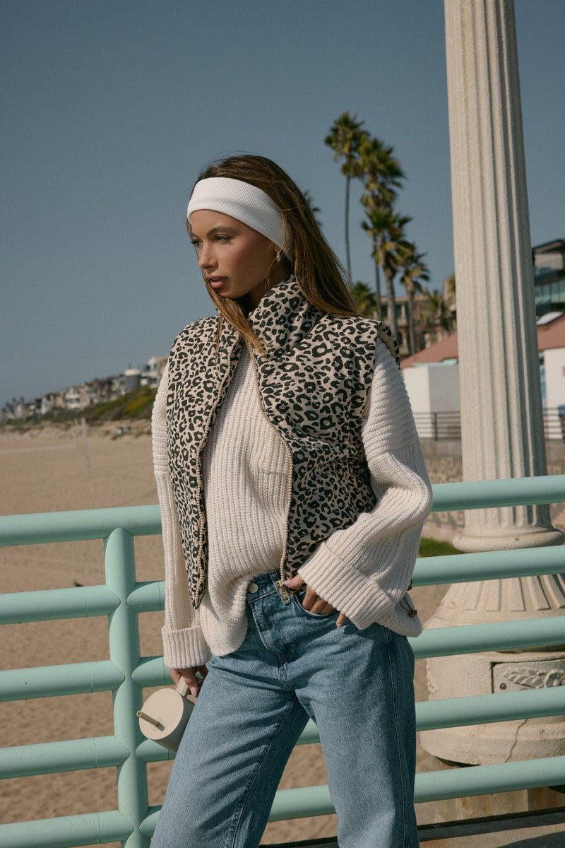 Leopard Print Zip-Front Vest | Forever 21 Women