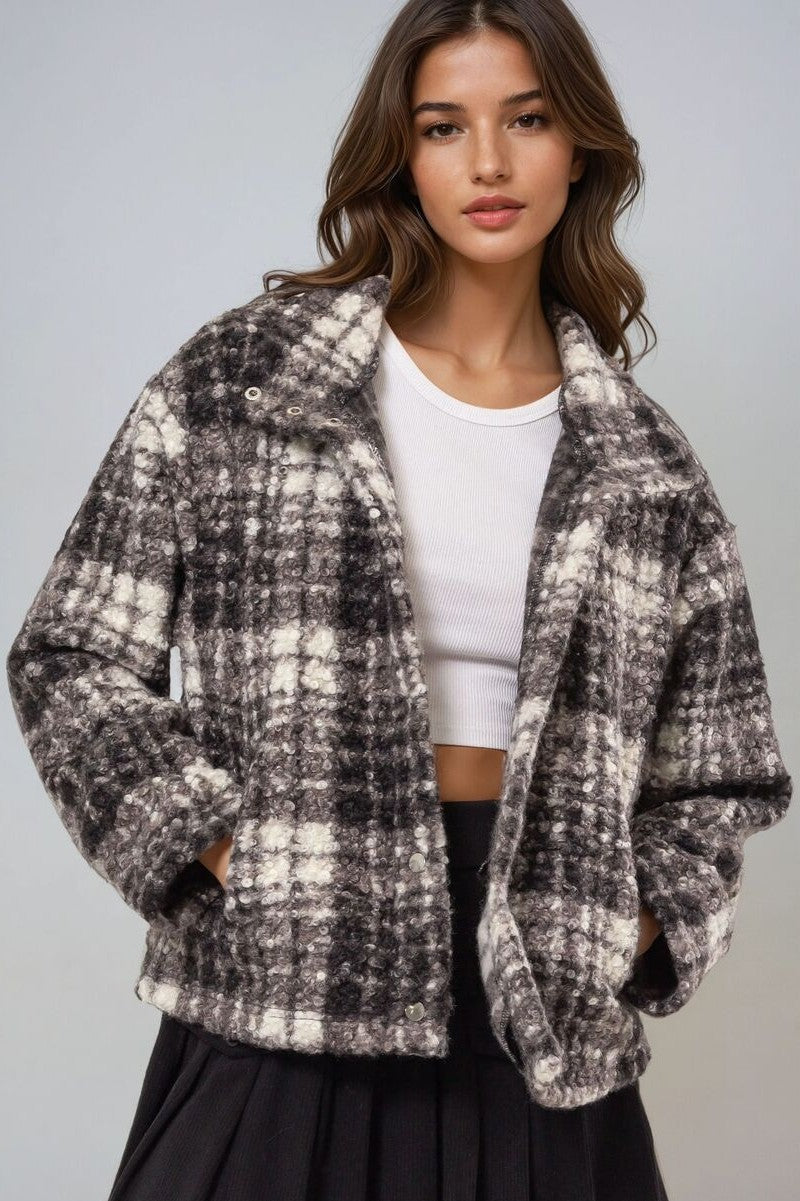 Plaid Boucle Jacket | Forever 21 Women
