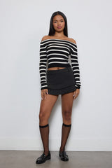 Striped Boatneck Cropped Sweater | Forever 21 Women