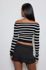 Striped Boatneck Cropped Sweater | Forever 21 Women