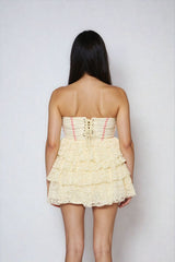 Strapless Lace Fit & Flare Mini Dress | Forever 21 Women