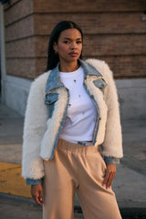 Faux Fur & Denim Jacket | Forever 21 Women