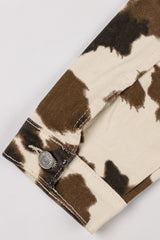 Cropped Cow Print Denim Jacket | Forever 21 Women