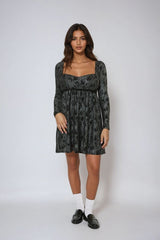 Long-Sleeve Metallic Baby Doll Mini Dress | Forever 21 Women