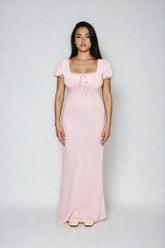 Puff-Sleeve Satin Maxi Dress | Forever 21 Women