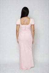 Puff-Sleeve Satin Maxi Dress | Forever 21 Women