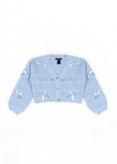 Ribbon Bow Cropped Cardigan Sweater | Forever 21 Women