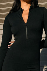 Seamless Ribbed Zip-Front Jumpsuit | Forever 21 Women