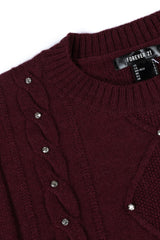 Embellished Cable-Knit Cropped Sweater | Forever 21 Women