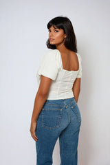 Jersey Knit Puff-Sleeve Top | Forever 21 Women