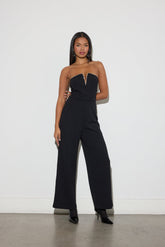 Rhinestone-Trim Strapless Jumpsuit | Forever 21 Women