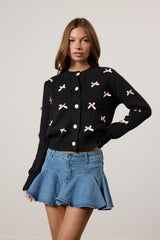 Bow Applique Cardigan Sweater | Forever 21 Women