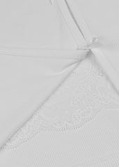 Ribbed Lace-Trim Bow Top | Forever 21 Women