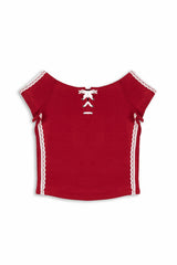 Lace-Up Raglan Cropped Tee | Forever 21 Women