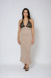 Lace Halter Crepe Maxi Dress | Forever 21 Women