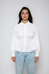 Cinched Cutout Button-Up Shirt | Forever 21 Women