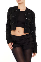 Bow & Faux Pearl Cardigan Sweater | Forever 21 Women