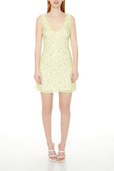 Floral Lettuce-Edge Mini Dress | Forever 21 Women