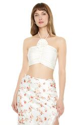 Rosette Halter Crop Top | Forever 21 Women