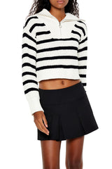 Striped Half-Zip Sweater | Forever 21 Women