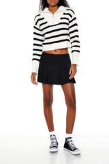Striped Half-Zip Sweater | Forever 21 Women