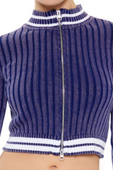 Varsity-Striped Zip-Up Sweater | Forever 21 Women