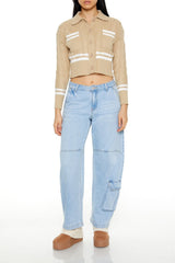 Varsity-Striped Cardigan Sweater | Forever 21 Women