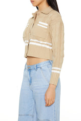 Varsity-Striped Cardigan Sweater | Forever 21 Women
