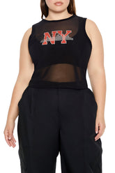Plus Size Rhinestone NY Tank Top | Forever 21 Women