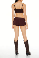 Sweater-Knit Chain Belt Shorts | Forever 21 Women