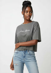 Santa Monica Boxy Cropped Tee | Forever 21 Women